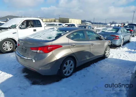 2013 Hyundai Elantra Limited z USA, uszkodzony, nr VIN 5NPDH4AE9DH205031